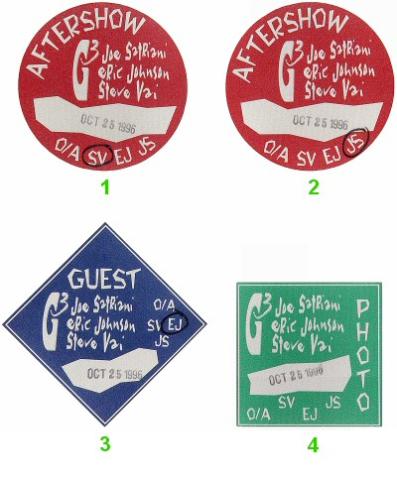 Joe Satriani Backstage Pass