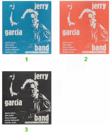 Jerry Garcia Band Backstage Pass