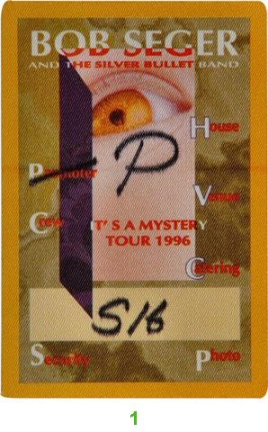 Bob Seger and The Silver Bullet Band Backstage Pass