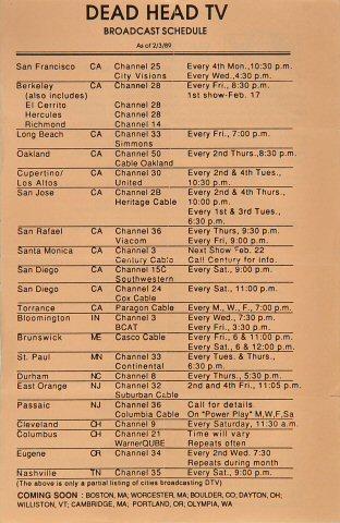 Dead Head TV Handbill