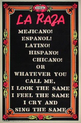 Viva La Raza Poster