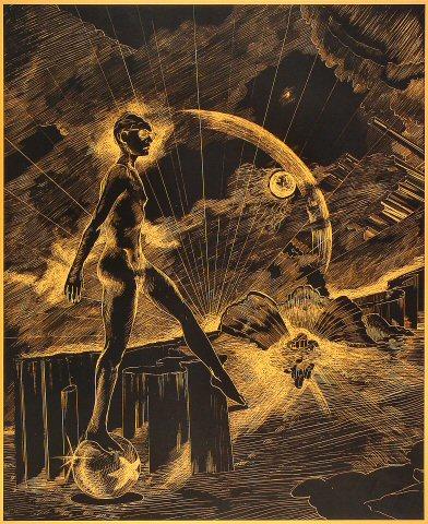 Orange Planet Poster