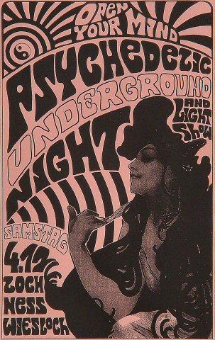 Psychedelic Underground Night Handbill