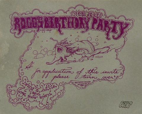 Rogg's Birthday Party Handbill