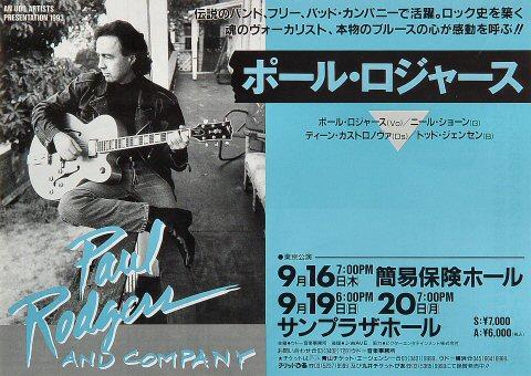 Paul Rodgers and Company Handbill