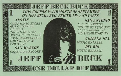 Jeff Beck Handbill