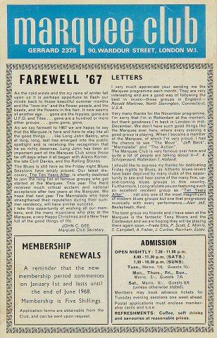 Farewell '67 Handbill