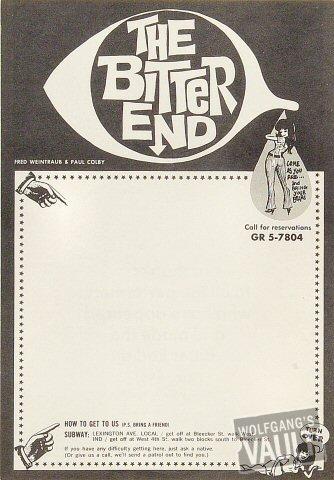 The Bitter End Handbill