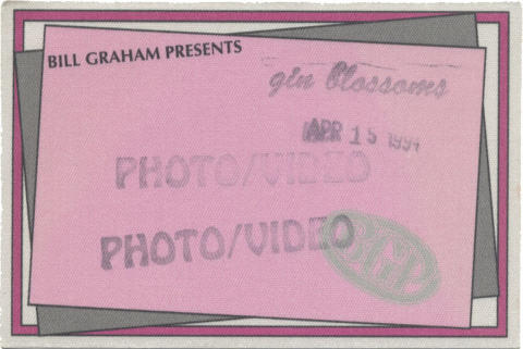 Gin Blossoms Backstage Pass