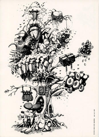Pyschedelic Tree Postcard