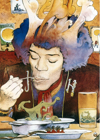 Jimi Hendrix Postcard