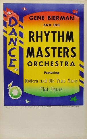 Gene Bierman and His Rhythm Masters Orchestra Poster