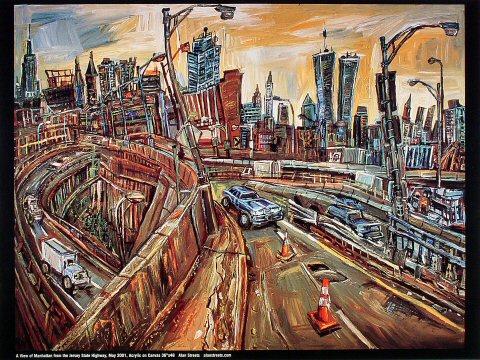 A View of Manhattan from the Jersey State Highway Poster