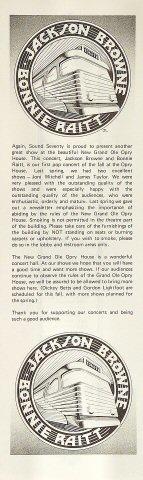 Jackson Browne Handbill