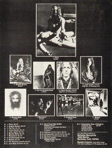 Catalog of Berkeley Bonaparte Posters Handbill