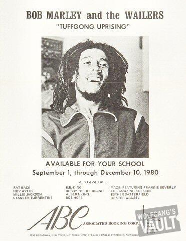Bob Marley and the Wailers Handbill