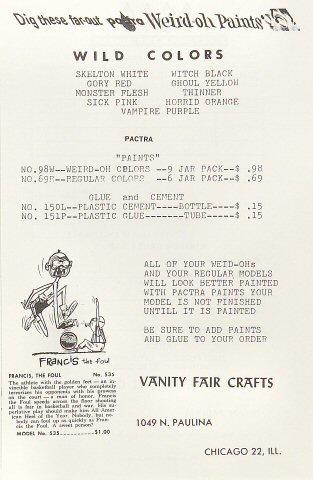 Hawk Model Company Handbill