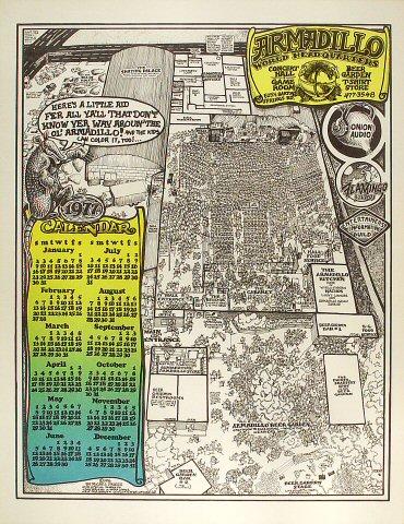Armadillo Calendar Map Poster