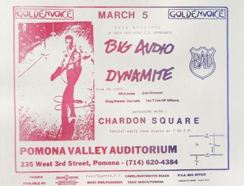 Big Audio Dynamite Handbill