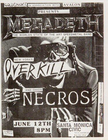 Megadeth Handbill