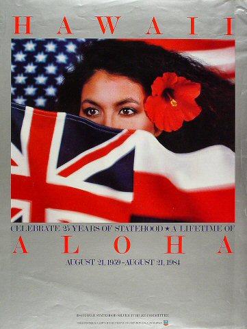 Hawaii: 25 Years of Statehood Poster
