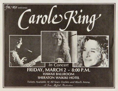 Carole King Handbill