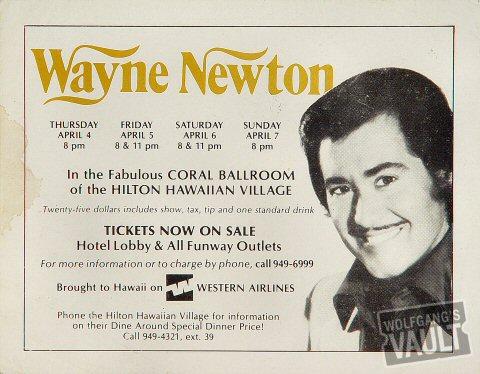 Wayne Newton Handbill