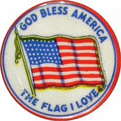 God Bless America The Flag That I Love Pin