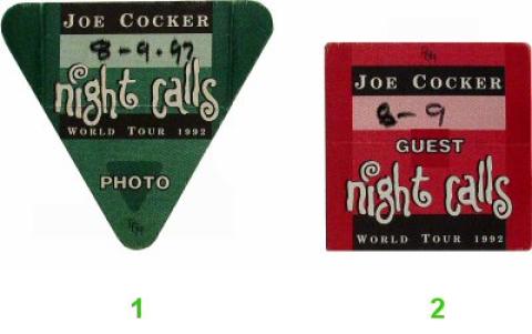 Joe Cocker Backstage Pass