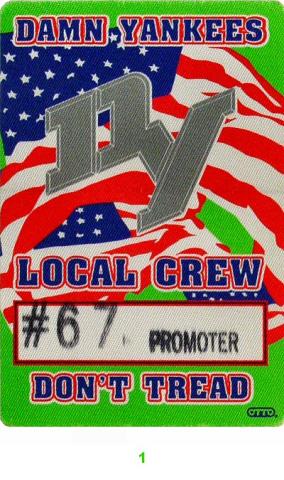 Damn Yankees Backstage Pass