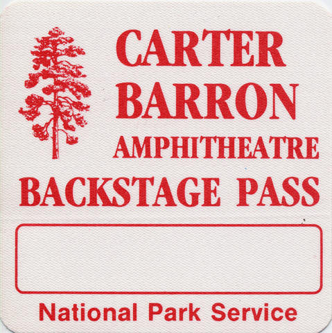 Carter Barron Amphitheatre Backstage Pass