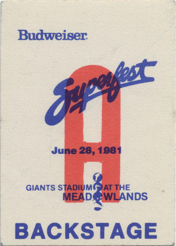Budweiser Superfest Backstage Pass
