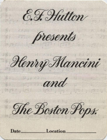 Henry Mancini and The Boston Pops Backstage Pass