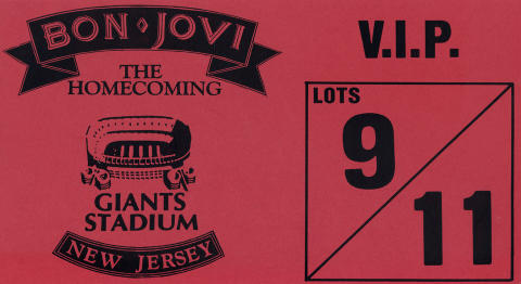 Bon Jovi Backstage Pass