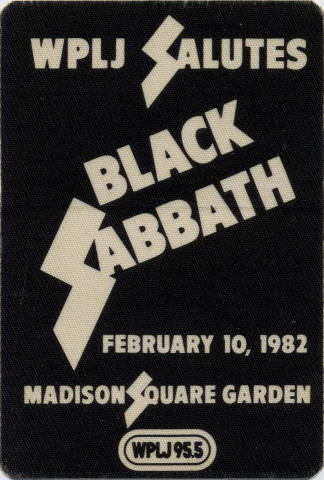 Black Sabbath Backstage Pass