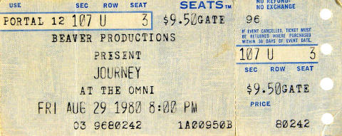 Journey Vintage Ticket