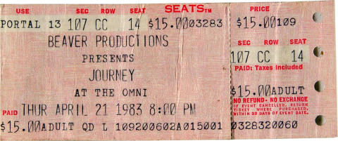 Journey Vintage Ticket