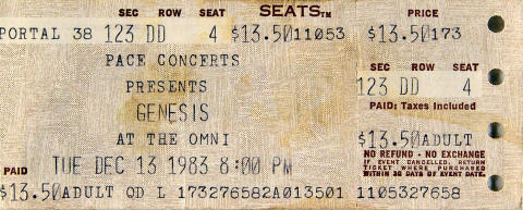 Genesis Vintage Ticket