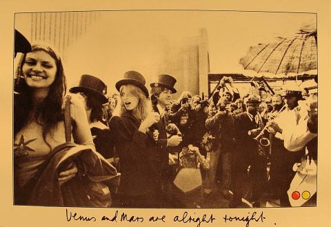 Venus And Mars Are Alright Tonight Postcard