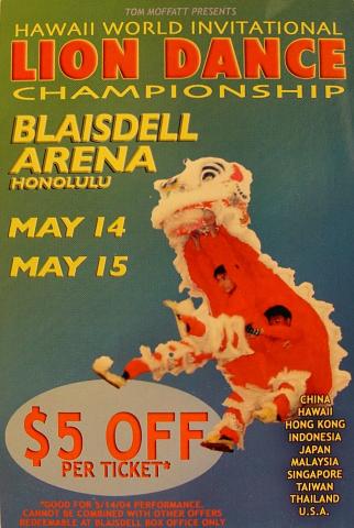Hawaii World Invitational Lion Dance Championship Postcard