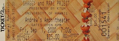 Shaggy Vintage Ticket