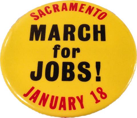 March For Jobs Pin