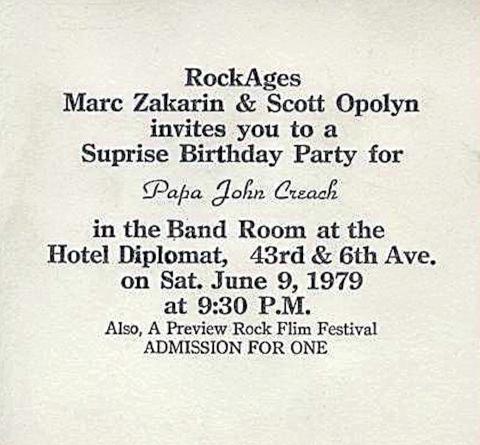 Papa John Creach Handbill