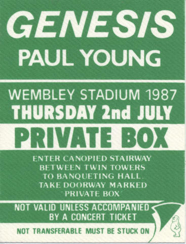 Genesis Backstage Pass