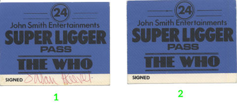 The Who Backstage Pass