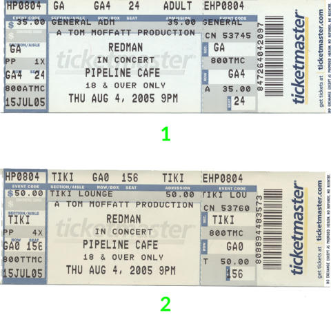 Redman Vintage Ticket