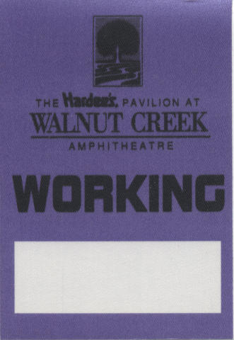 Walnut Creek Amphitheatre Backstage Pass