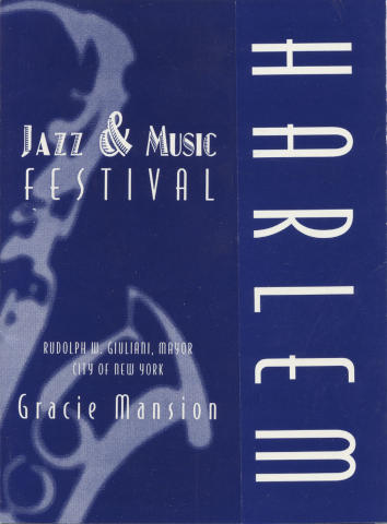 Harlem Jazz & Music Festival Invitee Handbill