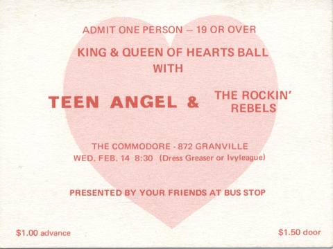 King & Queen of Hearts Ball Vintage Ticket