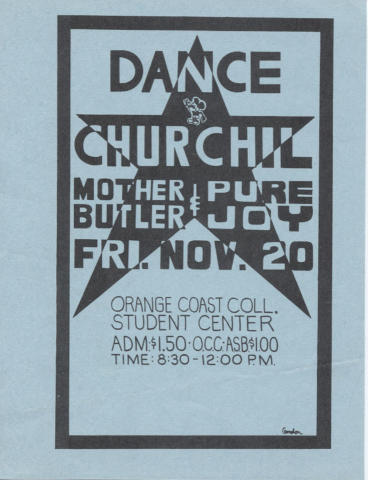 Dance Churchil Handbill